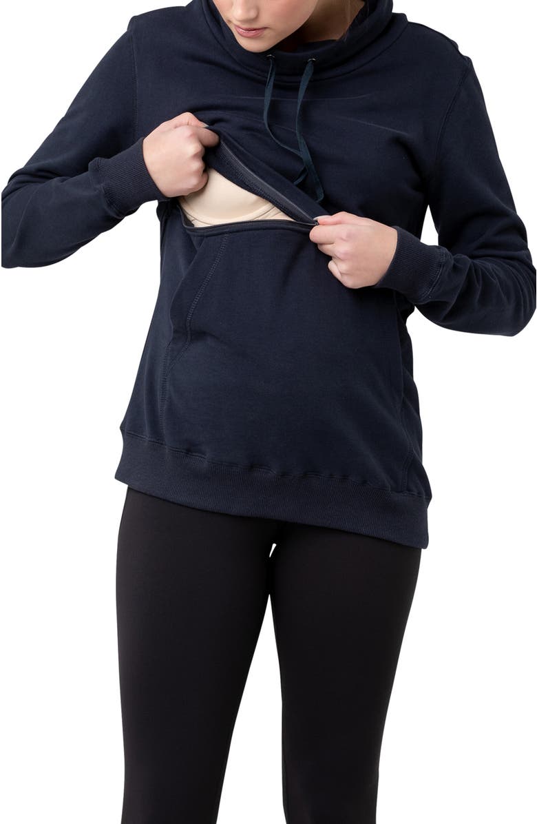 Ripe Maternity Joey Nursing Jumper, Alternate, color, Navy