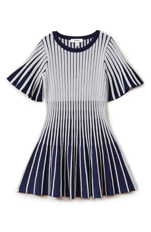 REISS REISS KIDS' ICE SR. METALLIC RIB DRESS