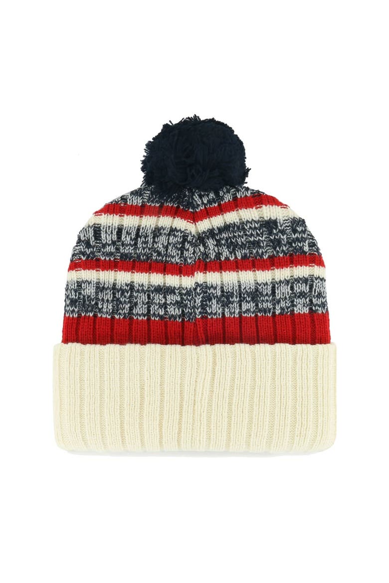 Men's '47 Natural Cleveland Guardians Tavern Cuffed Knit Hat with Pom, Alternate, color, Natural