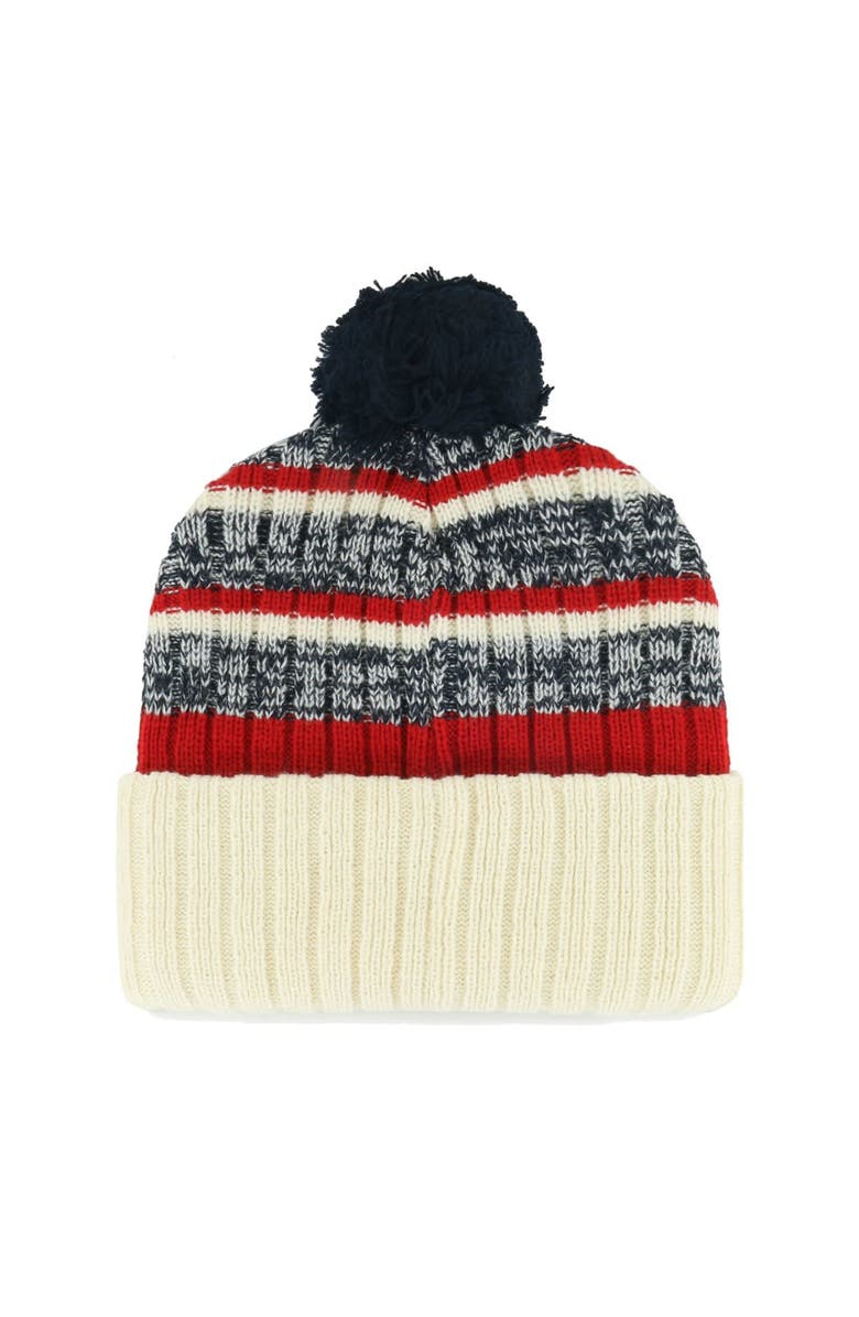'47 Men's '47 Natural Cleveland Guardians Tavern Cuffed Knit Hat with Pom, Alternate, color, 