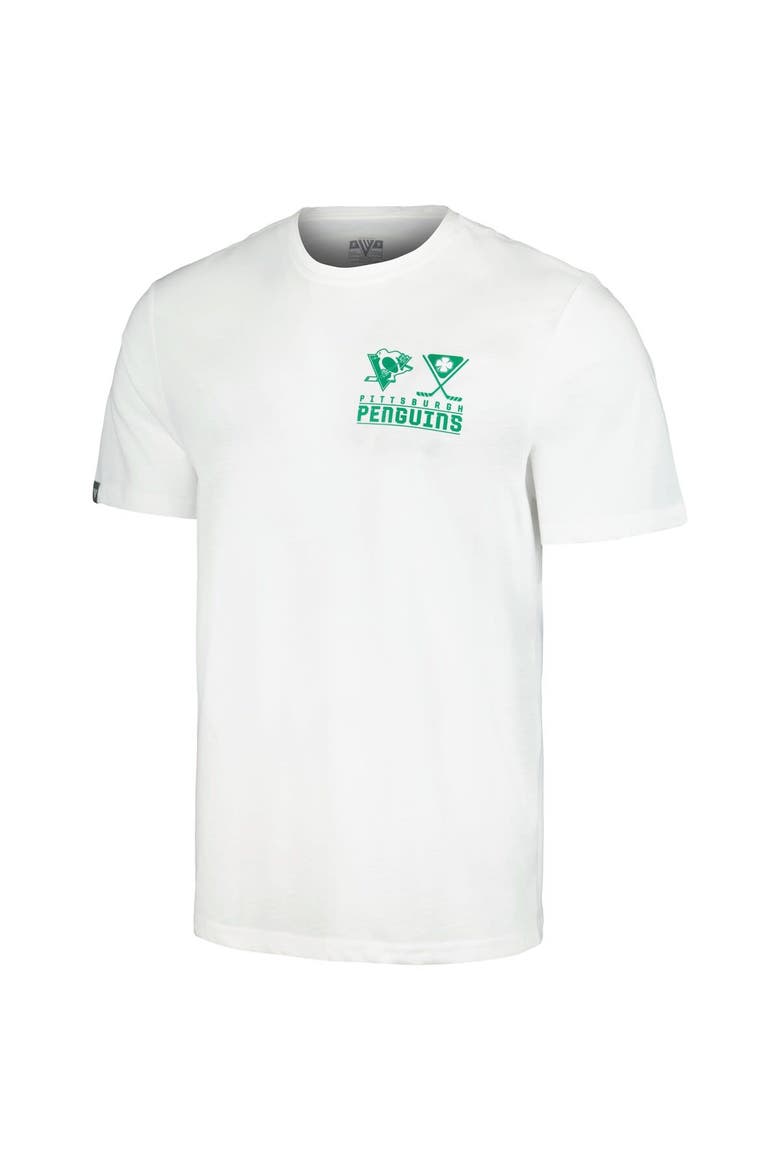 Men's Levelwear White Pittsburgh Penguins St. Patrick's Day Richmond T-Shirt, Alternate, color, White