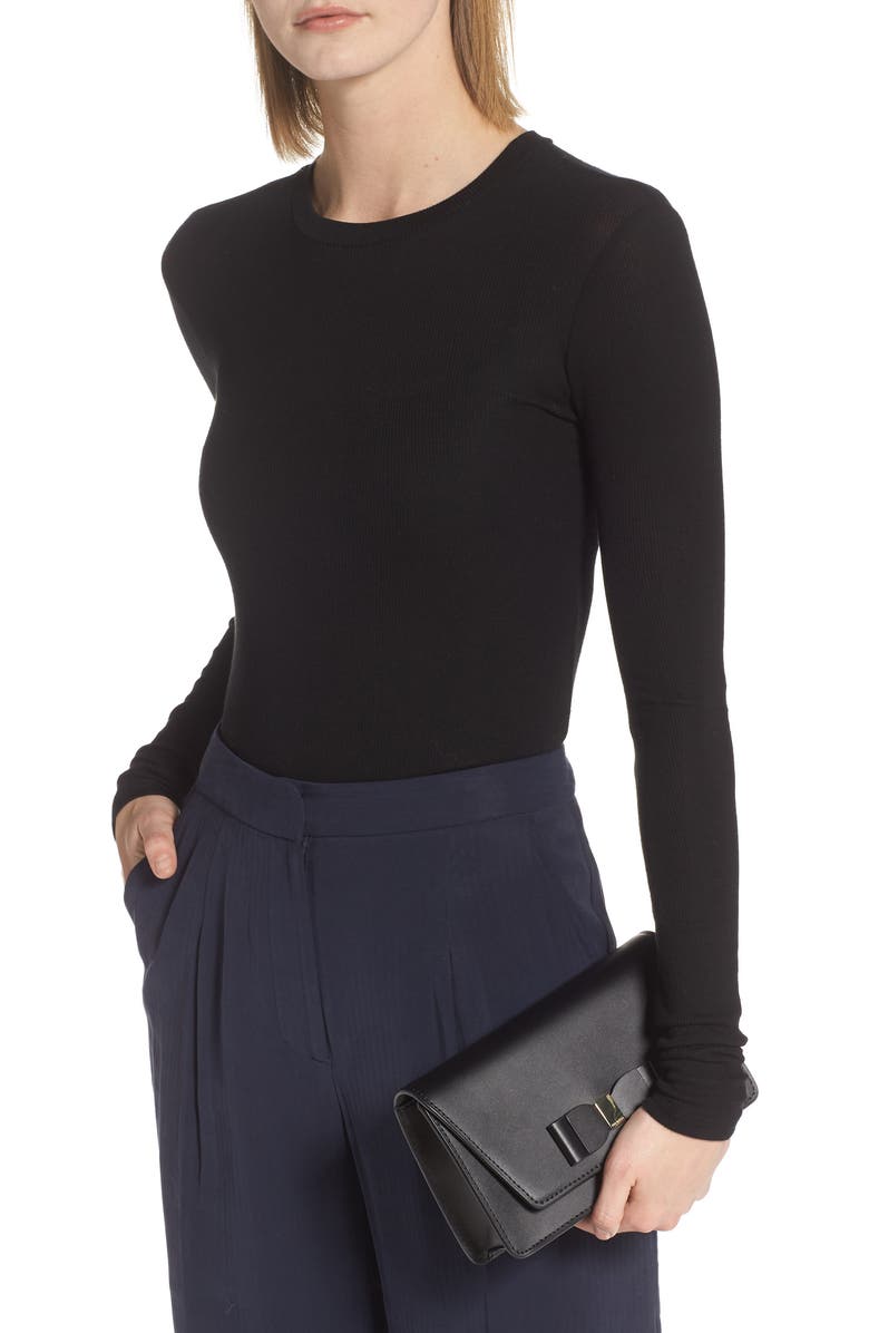 Ted Baker London Keeiira Bow Leather Evening Bag, Alternate, color,