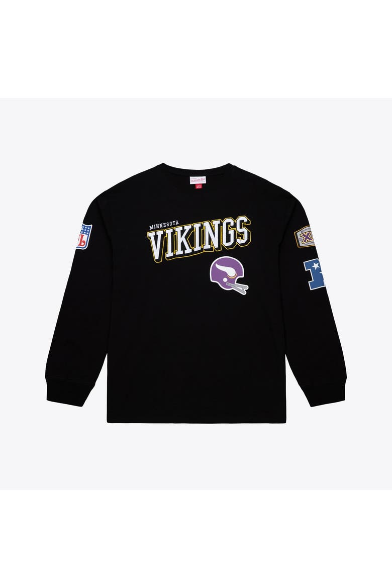Men's Mitchell & Ness  Black Minnesota Vikings Big & Tall Training Camp Long Sleeve T-Shirt, Main, color, Black
