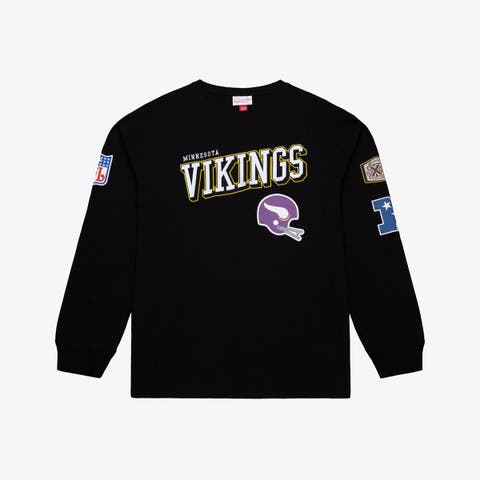 Men's Mitchell & Ness  Black Minnesota Vikings Big & Tall Training Camp Long Sleeve T-Shirt