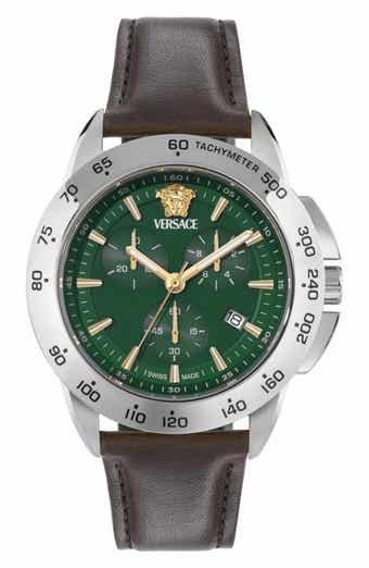 V-Sport Chrono Chronograph Leather Strap Watch, 44mm