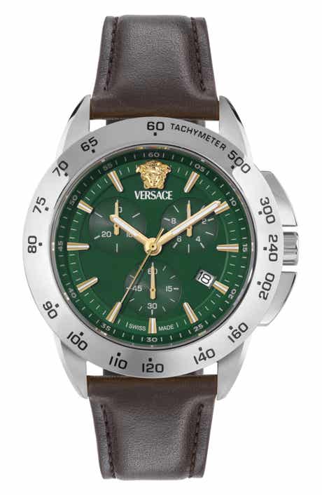 V-Sport Chrono Chronograph Leather Strap Watch, 44mm