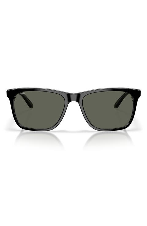 Gravels 57mm Polarized Square Sunglasses