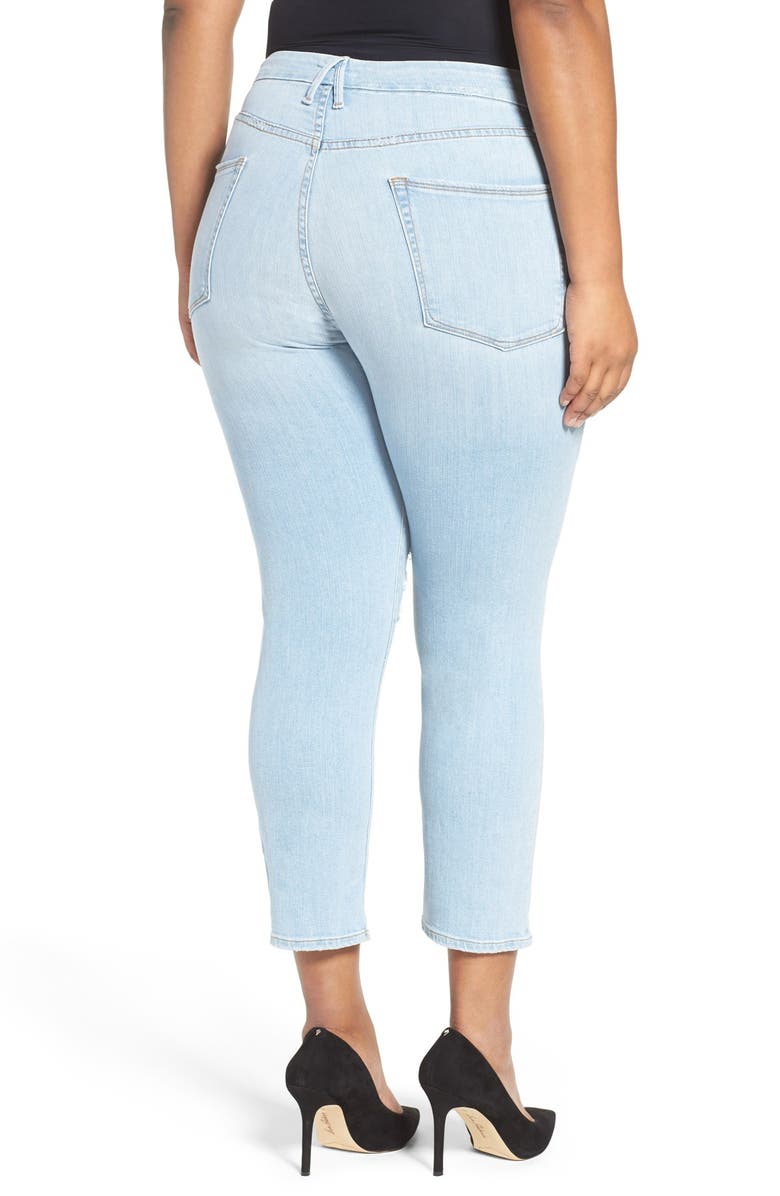 Good American Good Cuts High Rise Boyfriend Jeans, Alternate, color, 