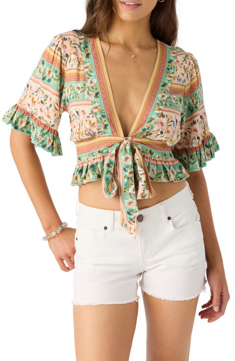 Harlow Tie Front Crop Top