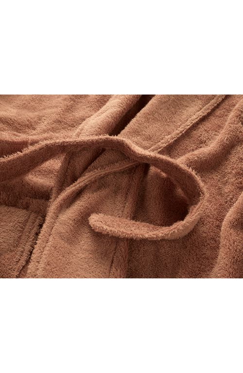 Coyuchi Gender Inclusive Cloud Loom™ Organic Cotton Robe In Brown