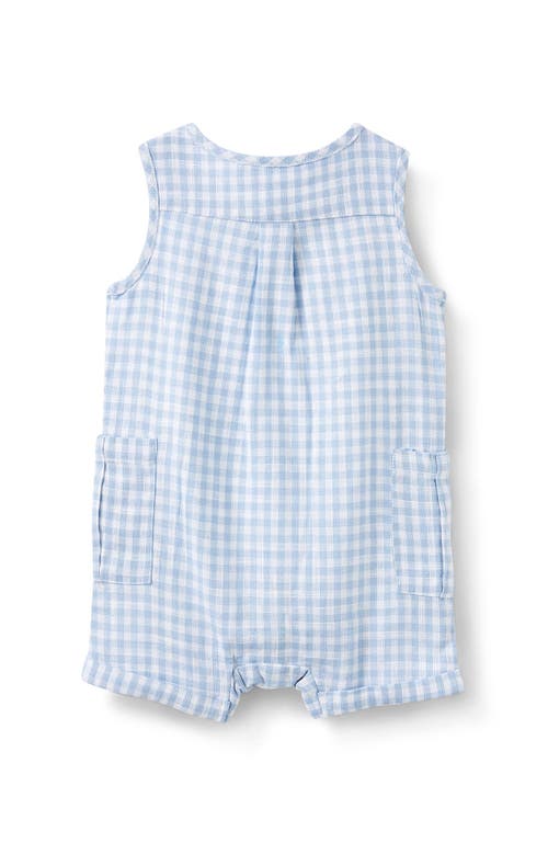 Cotton On Kids Jacob Sleeveless Playsuit In Dawn Blue Mini Gingham