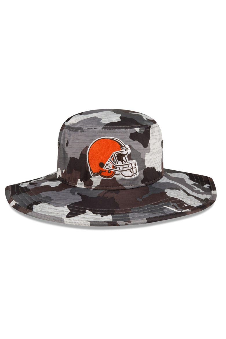 Men's New Era Camo Cleveland Browns 2022 NFL Training Camp Official Panama Bucket Hat, Alternate, color, Camo