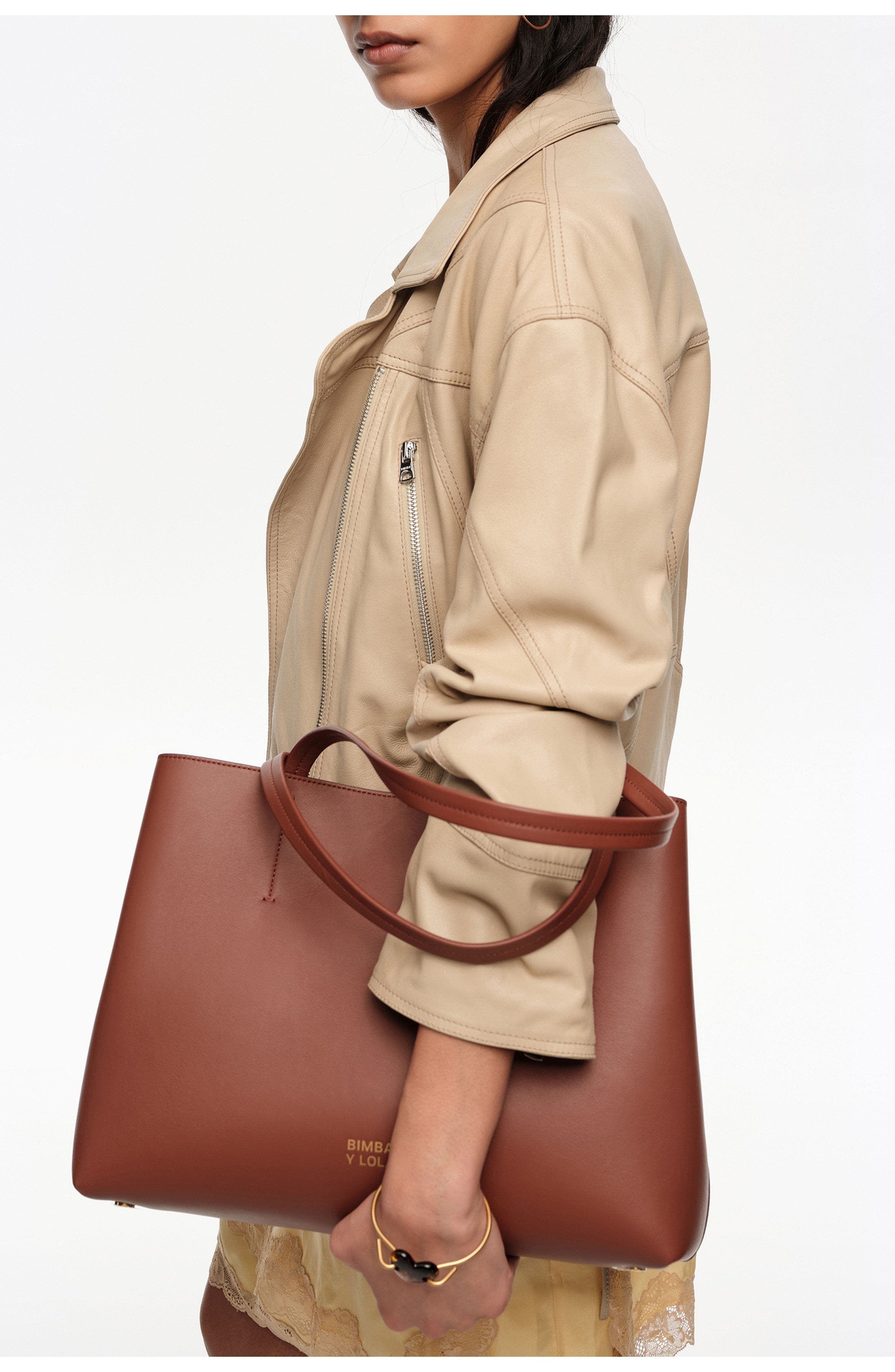 Bimba y Lola Chihuahua shopper bag, Alternate, color, Nut