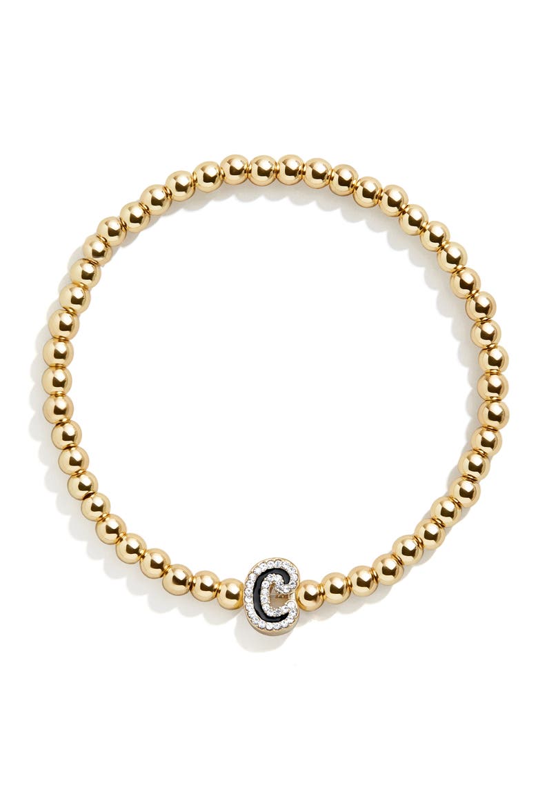 Eileen Pisa Initial Bracelet, Main, color, GOLD C