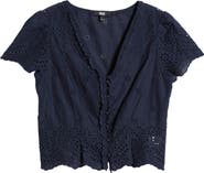 PAIGE Quinta Cotton Eyelet Button-Up Shirt