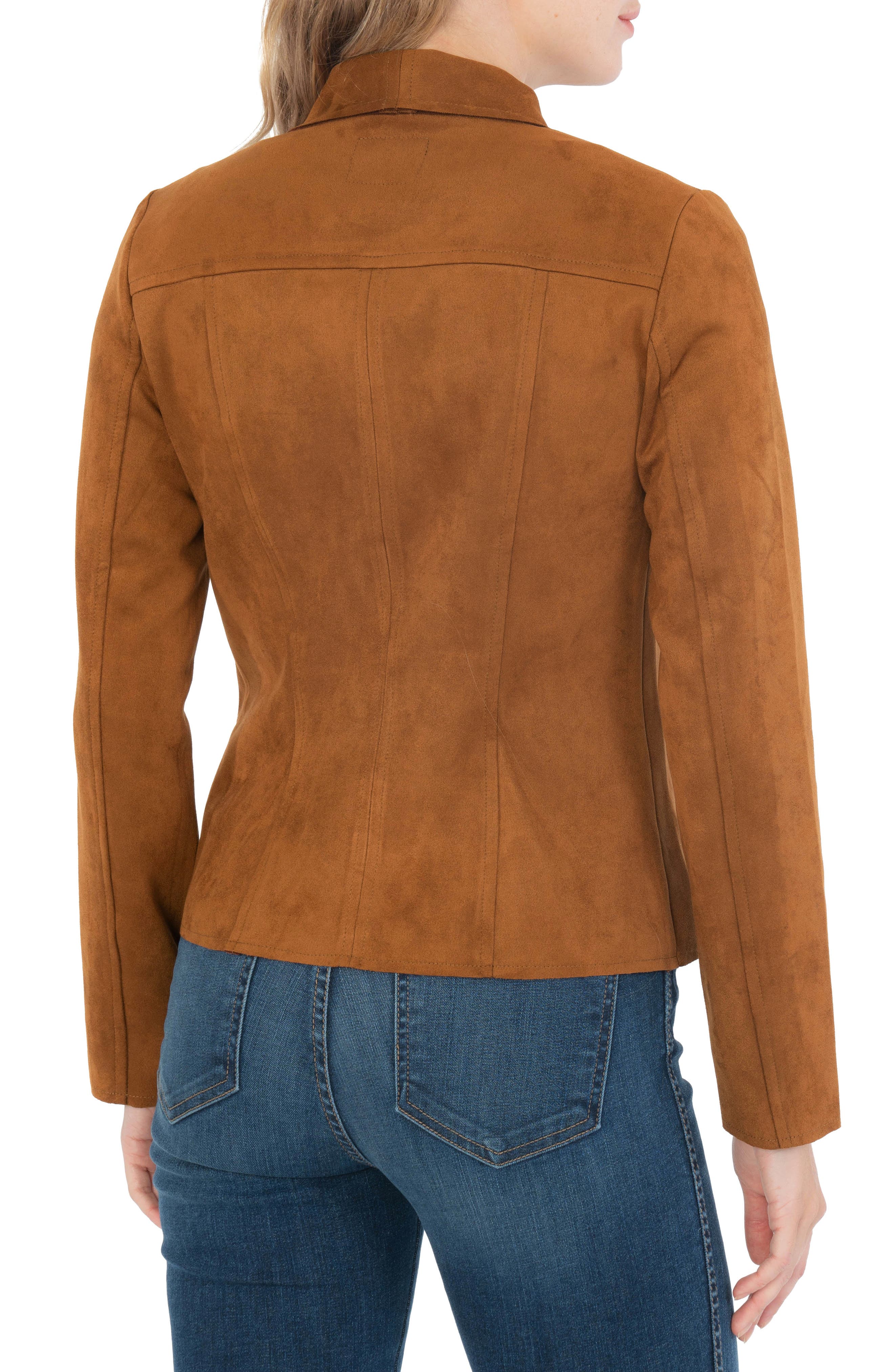 KUT from the Kloth Carina Faux Suede Drape Moto Jacket (Women ...