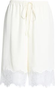 STAUD Verano Silk & Lace Shorts