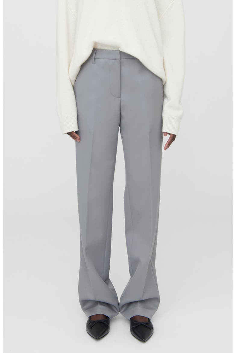 Classic Straight Leg Wool Pants, Main, color, GREY