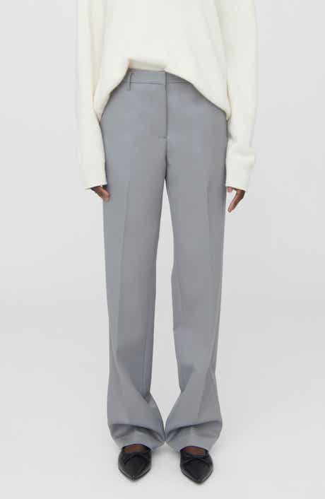 Classic Straight Leg Wool Pants