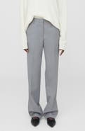 ANINE BING Classic Straight Leg Wool Pants