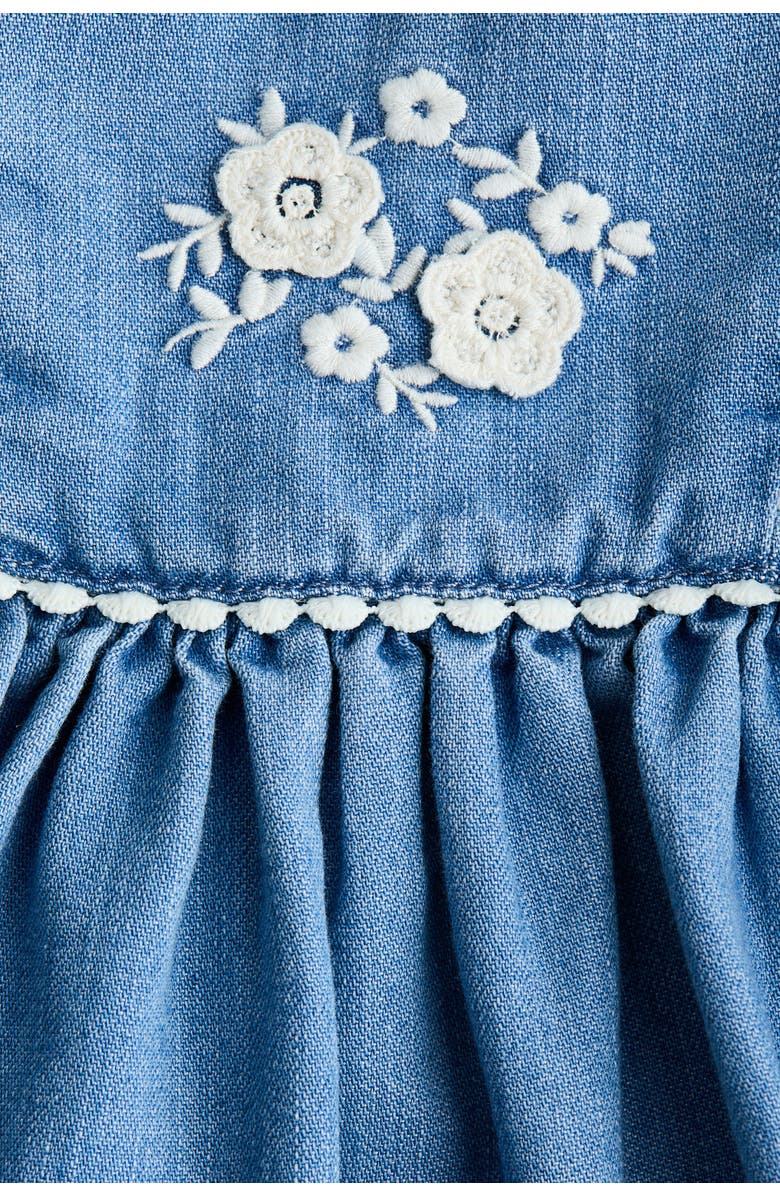 H&M Embroidery-detail Denim Dress, Alternate, color, 