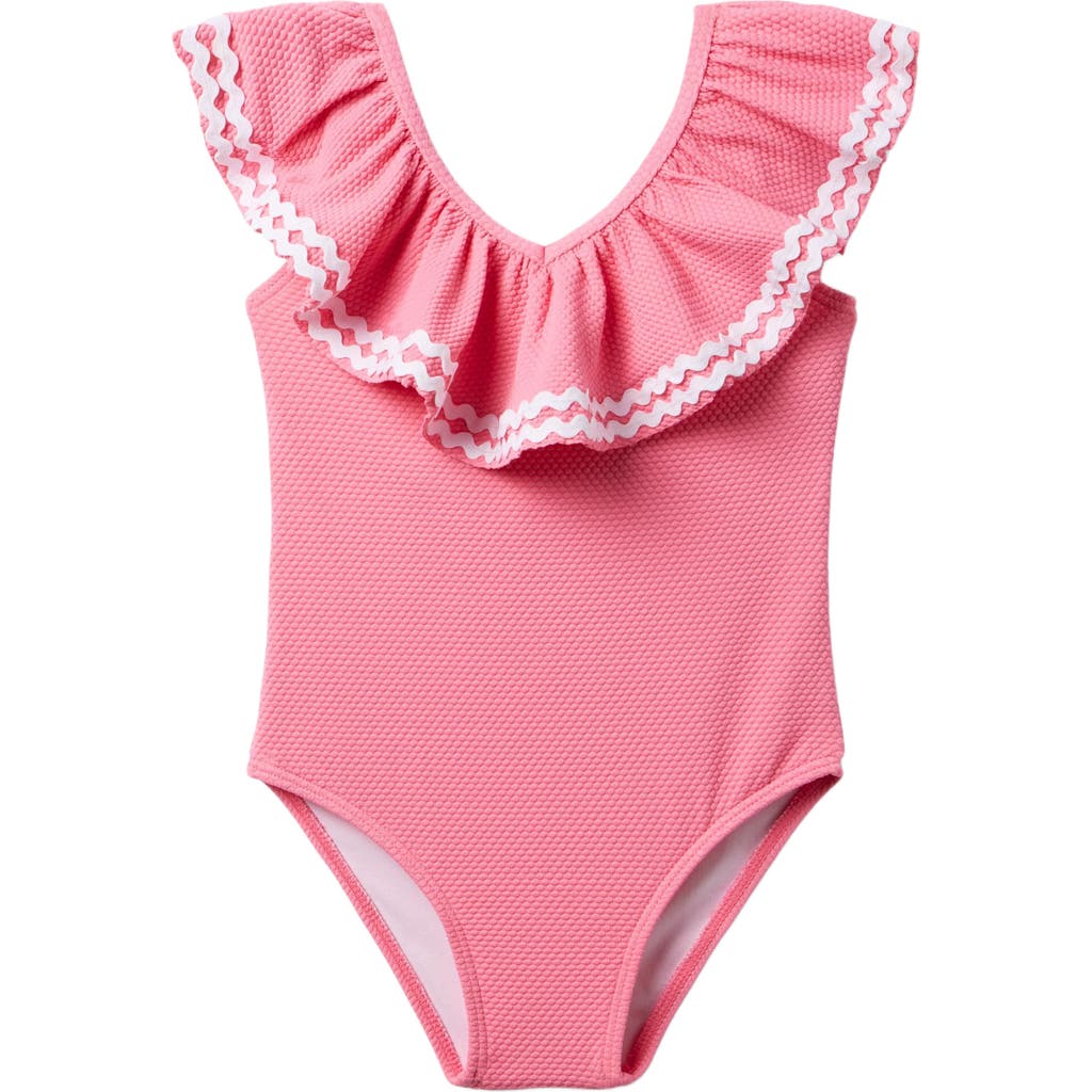 Janie And Jack Girls Ric Rac Two Piece Swim In Pink