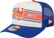 New Era Men's New Era Cream/Royal New York Mets Banner A-Frame 9FIFTY Trucker Snapback Hat