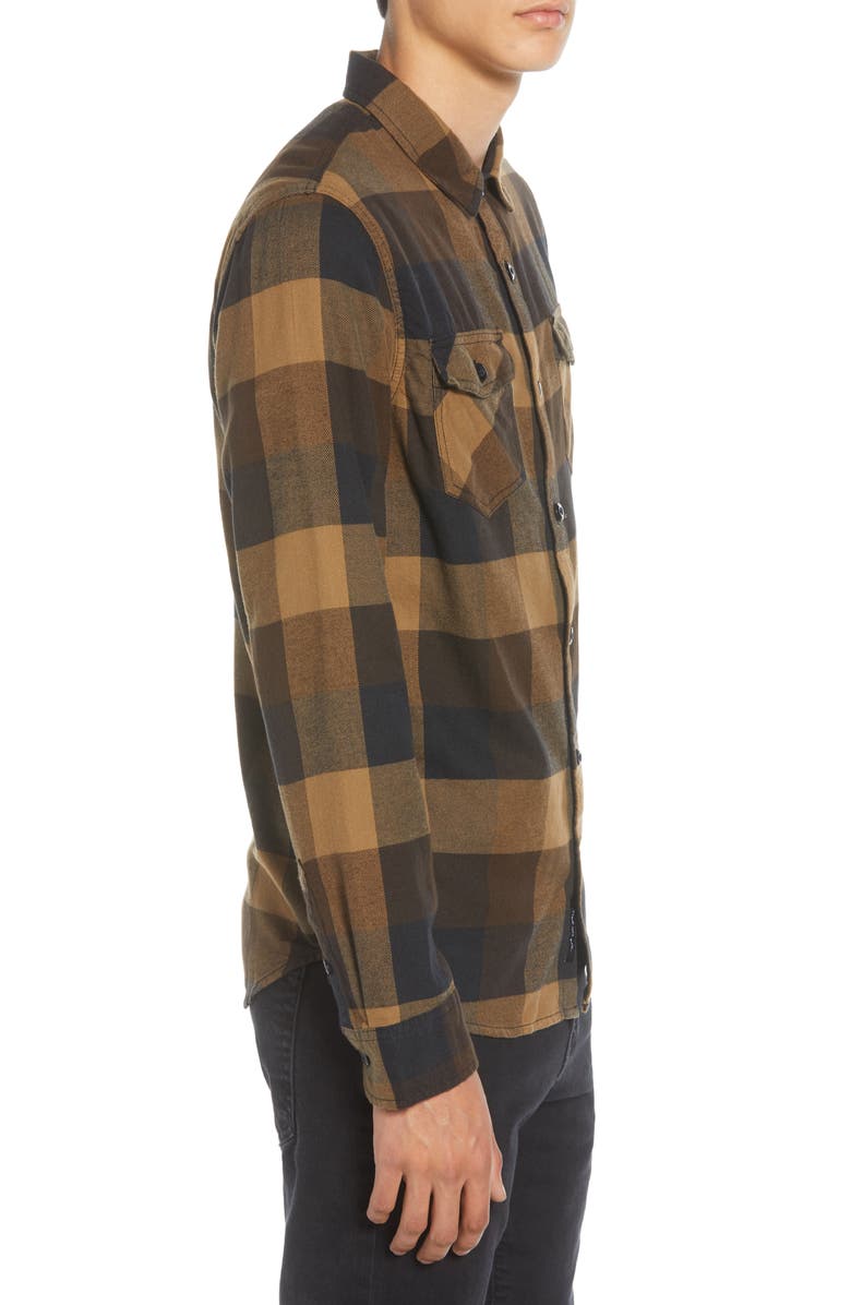 Vans Box Tailored Fit Buffalo Check Button-Up Flannel Shirt, Alternate, color, 