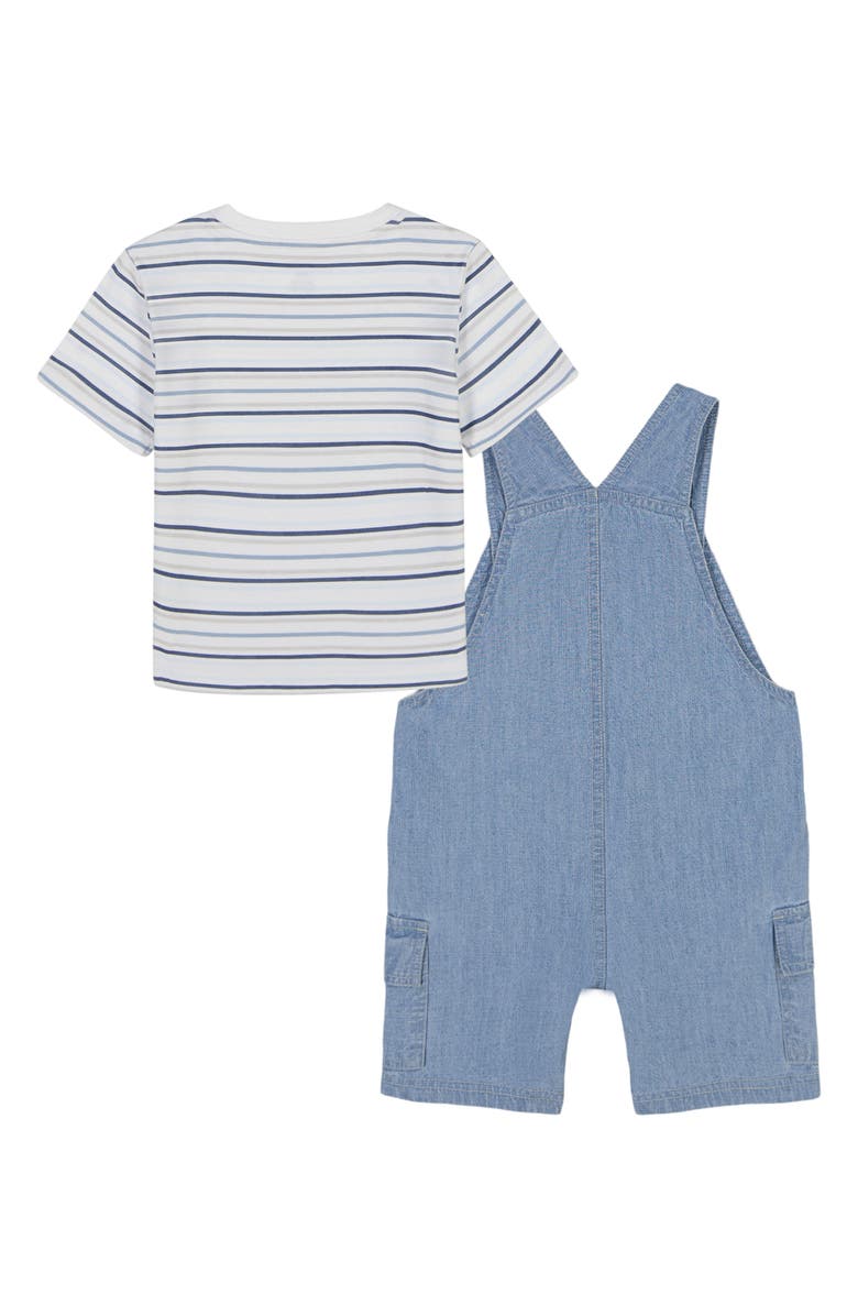 Calvin Klein Stripe T-Shirt & Shortalls Set, Alternate, color,