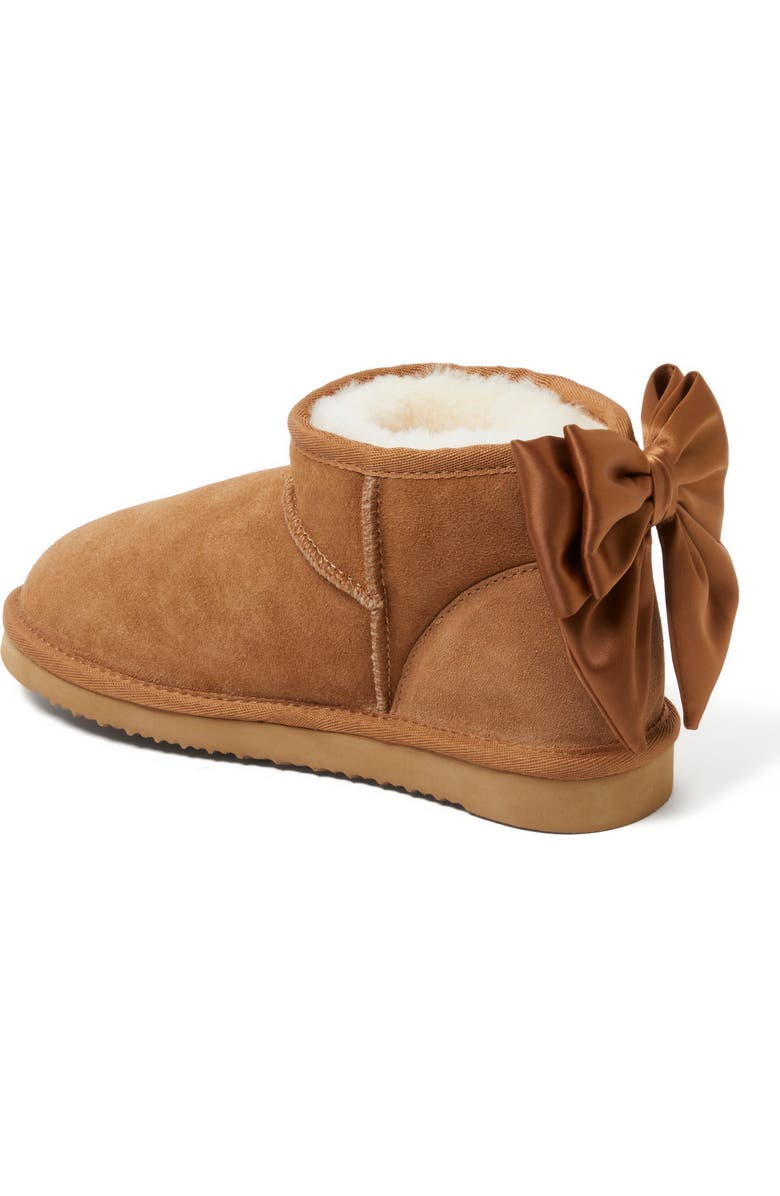 DEARFOAMS Fireside Riverland Genuine Shearling Bootie with Bow, Alternate, color,