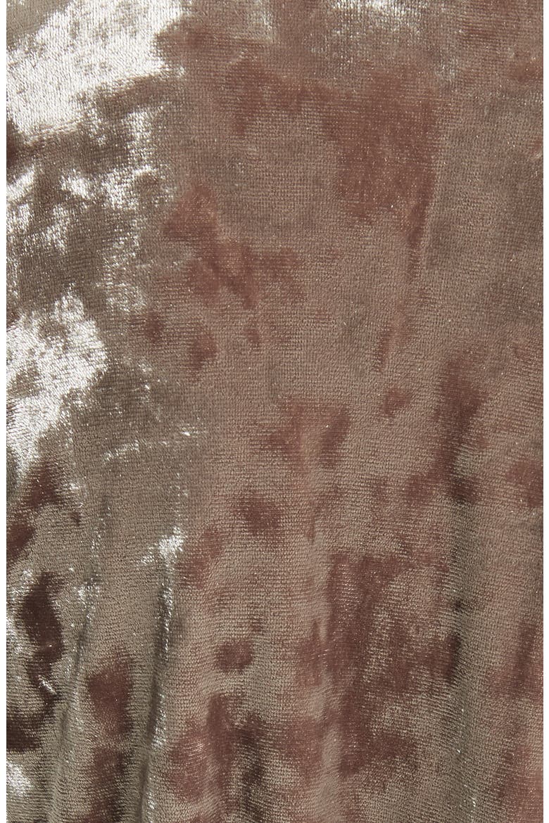 Gisele Crushed Velvet Tie Neck Blouse, Alternate, color, MINK