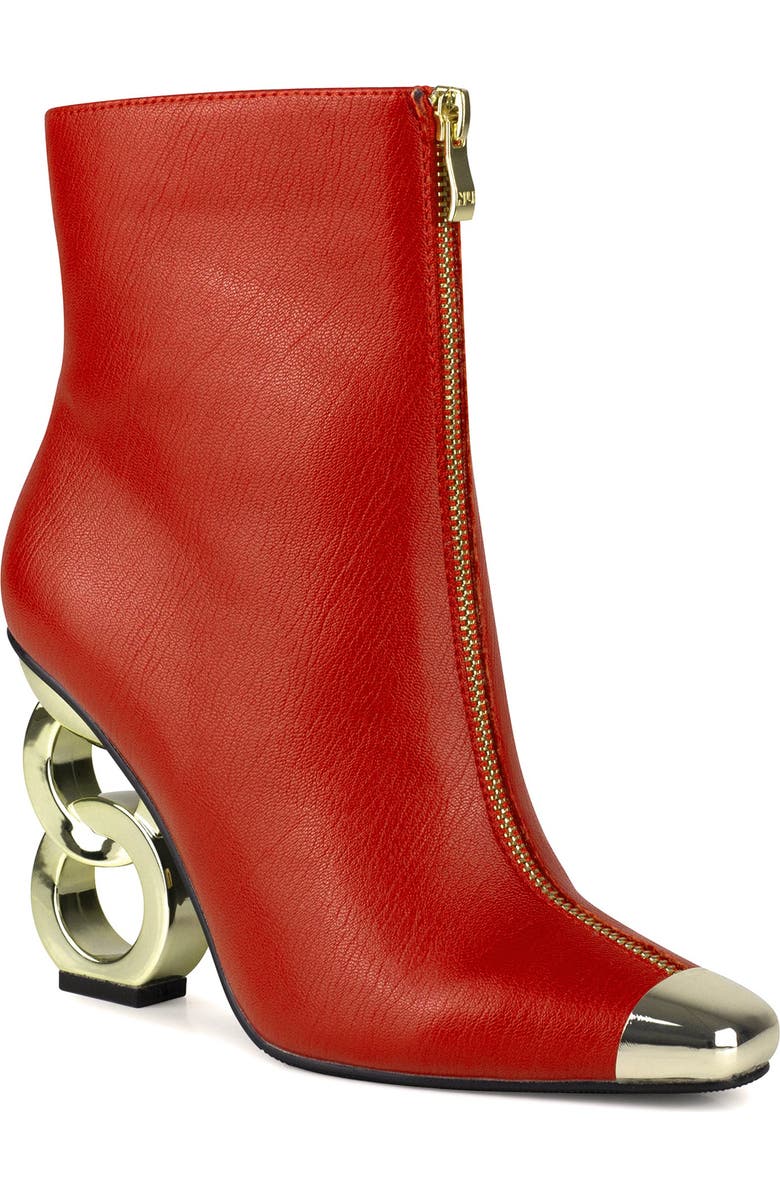 NINETY UNION Lovely Zipper Boot, Main, color, Red