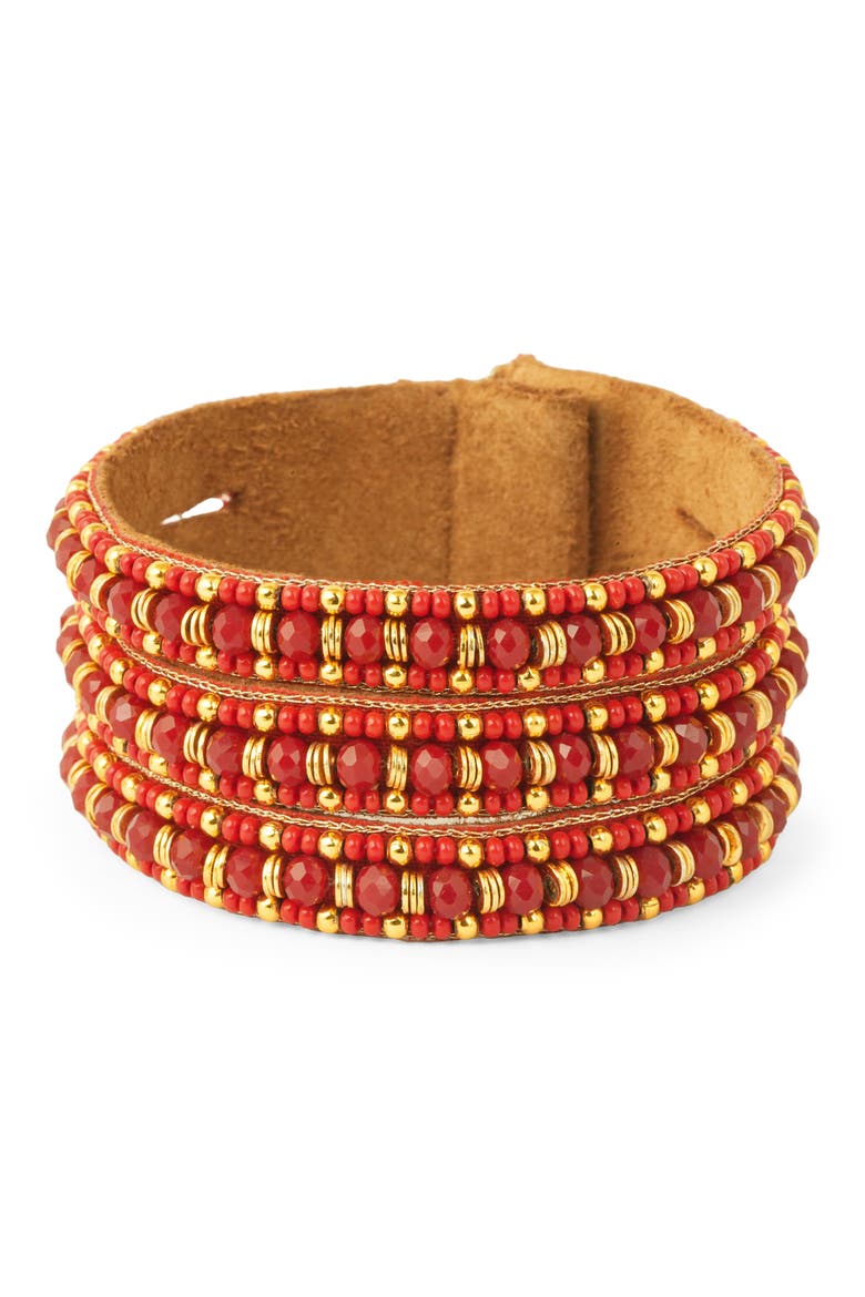 Inana Bracelet, Main, color, RED
