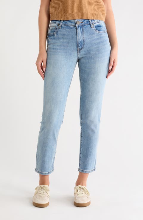 Katy High Waist Ankle Straight Leg Jeans (Celsia)