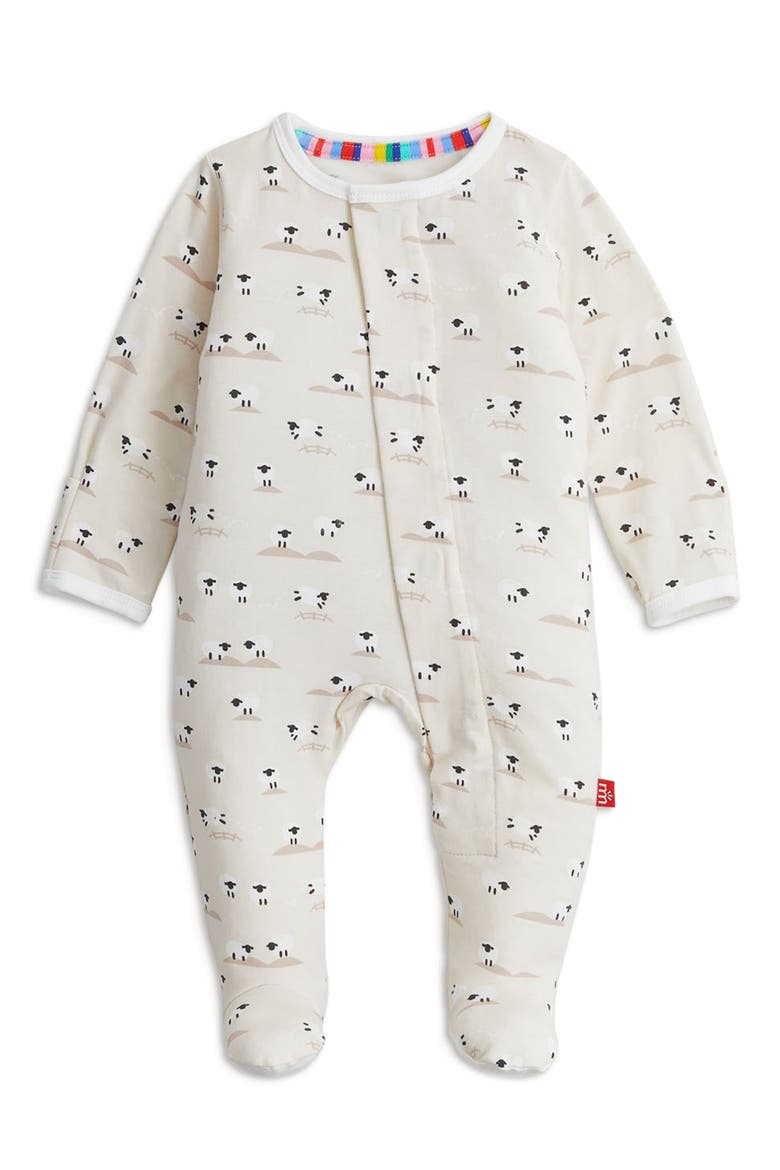 Kids' Baa Baa Baby Modal Blend Footie, Main, color, BAABC