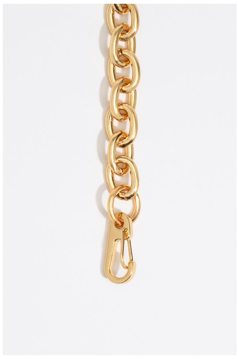 Chain Necklace with Multiple Logos, Alternate, color, GOLD