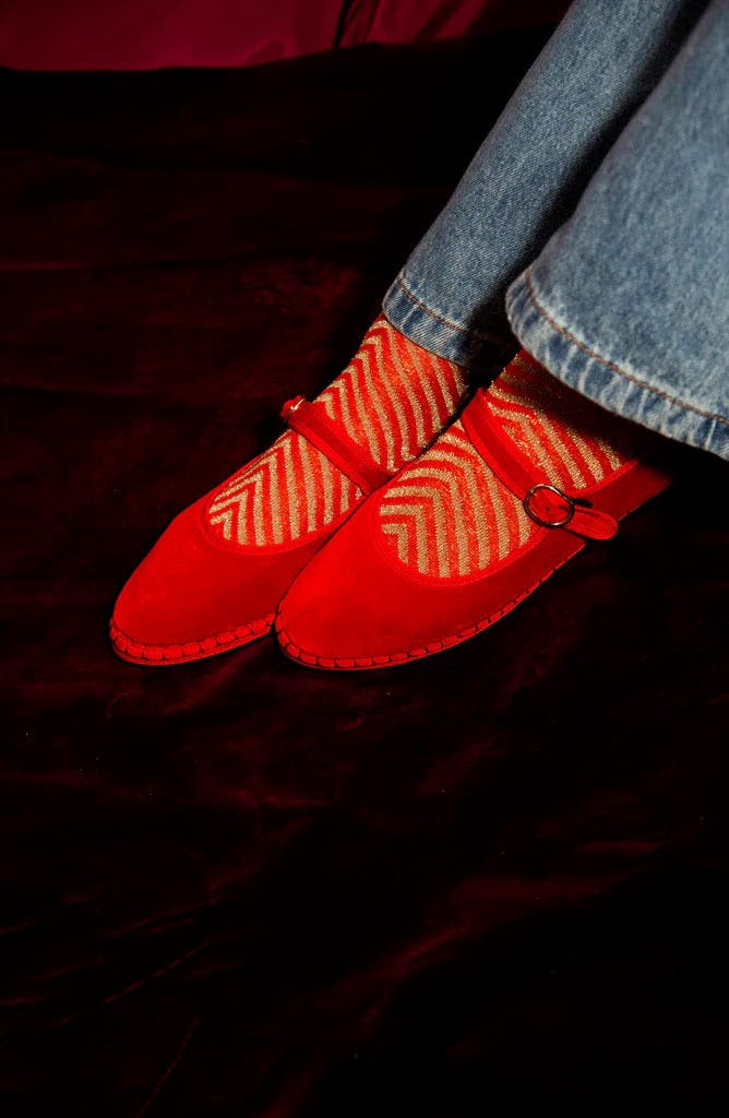 Mellark Mary Jane Flat, Alternate, color, RED