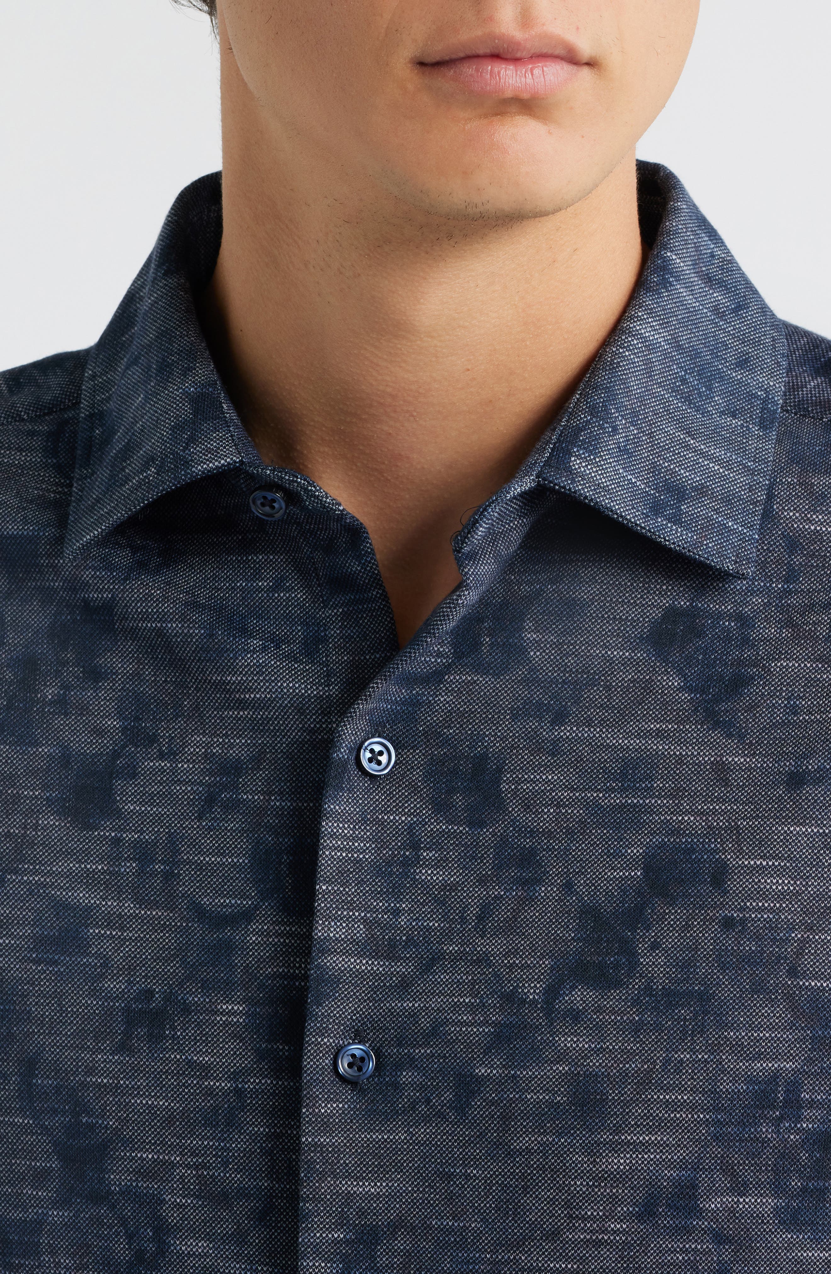 Zander Knit Button-Up Shirt - image 2