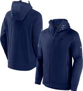 FANATICS Men's Fanatics Branded Heather Navy St. Louis Blues Authentic Pro Road Tech Full-Zip Hoodie Jacket