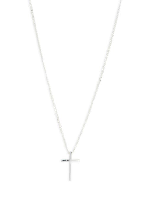 Sterling Silver Cross Pendant Necklace