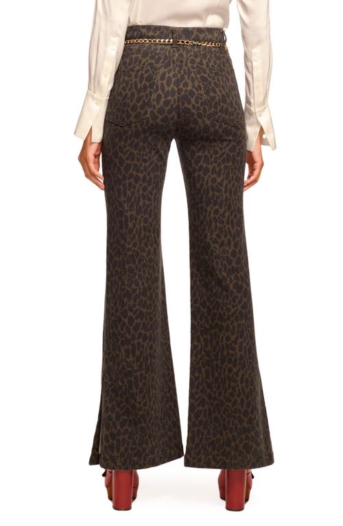 Ramy Brook Tyra Printed High-rise Flare Jean In Brown