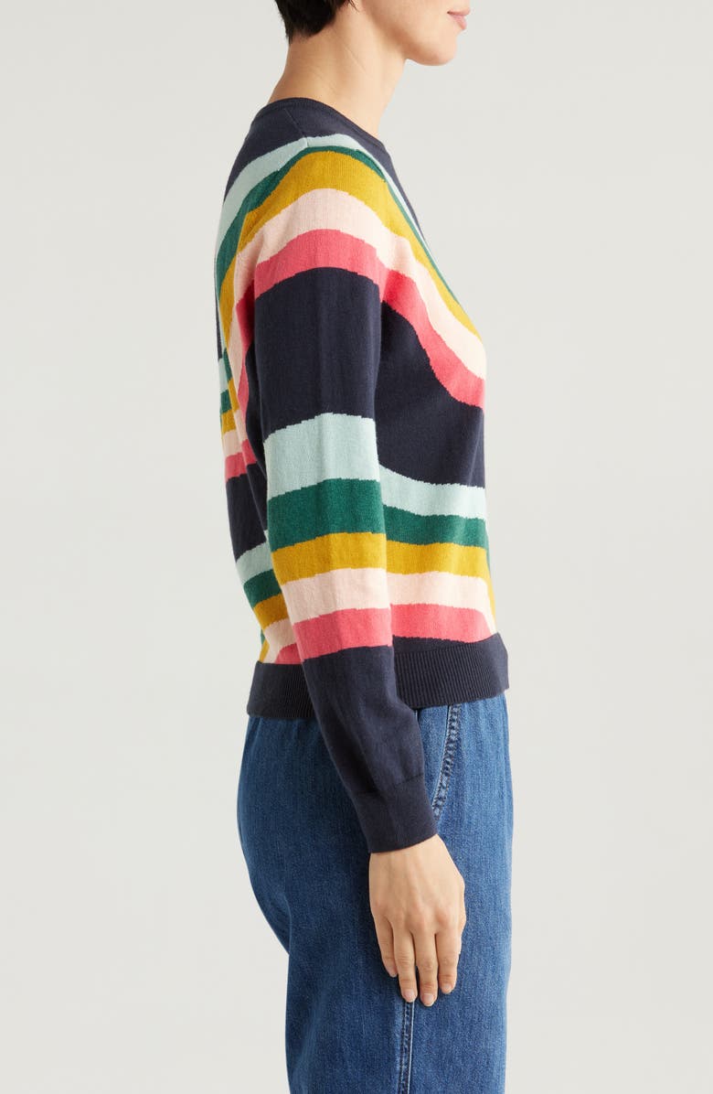 Marine Layer Icon Rainbow Swirl Print Cotton Sweater, Alternate, color,