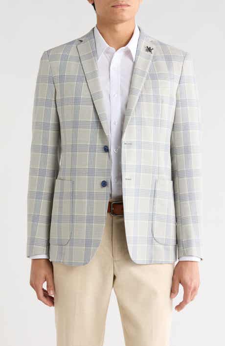John Varvatos Star USA Plaid Two-Button Sport Coat
