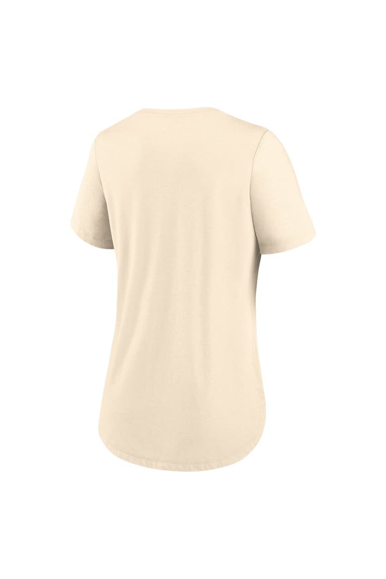 Women's Jordan Brand  Tan North Carolina Tar Heels Script Logo Tri-Blend T-Shirt, Alternate, color, Tan