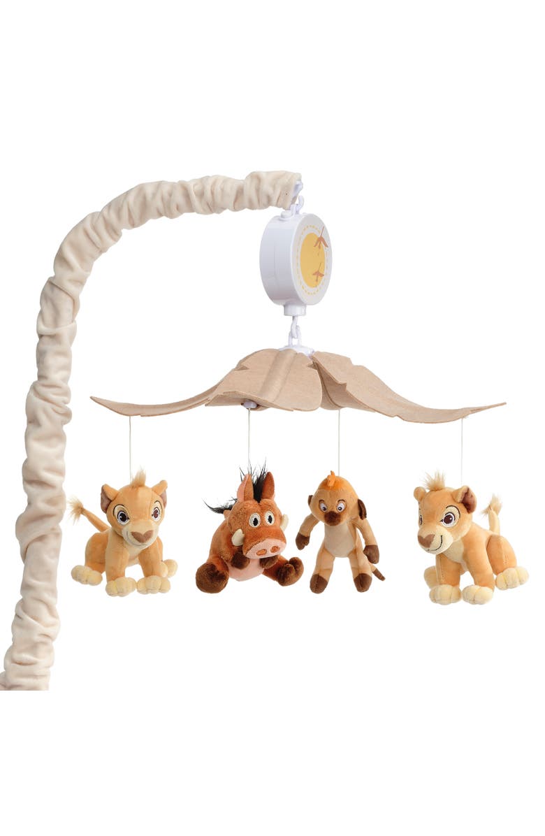 Lambs & Ivy Disney Baby Lion King Safari Musical Baby Crib Mobile Soother Toy, Main, color, Brown