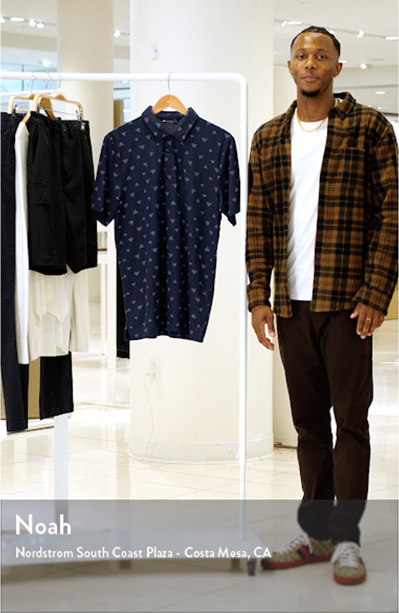 Home Break Geo Print Piqué Polo, sales video thumbnail