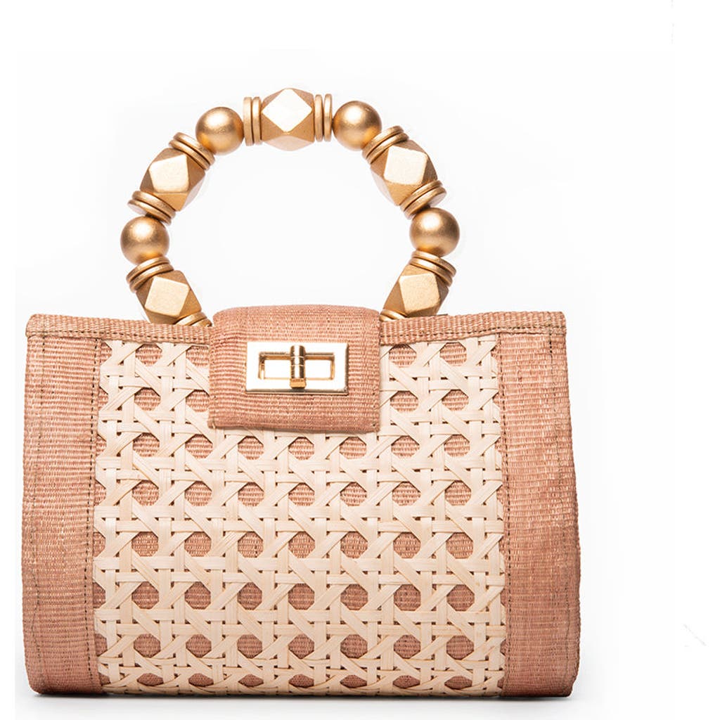 Soli & Sun The Mila Rattan Woven Handbag In Multi