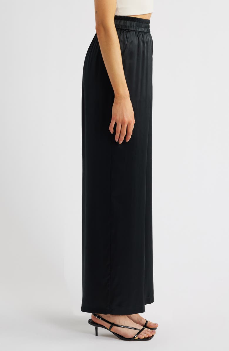 CAMI NYC Bleecker Silk Charmeuse Pants, Alternate, color, Black