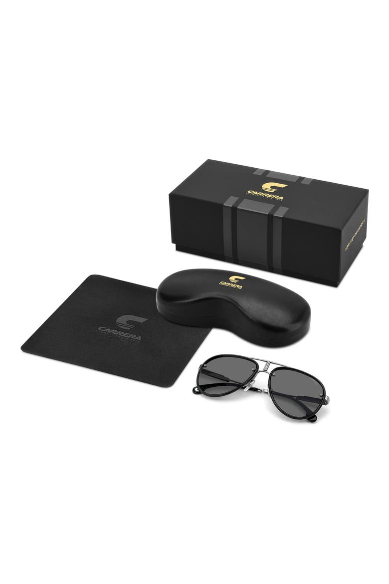 Glory 58mm Pilot Sunglasses, Alternate, color, DARK RUTHENIUM