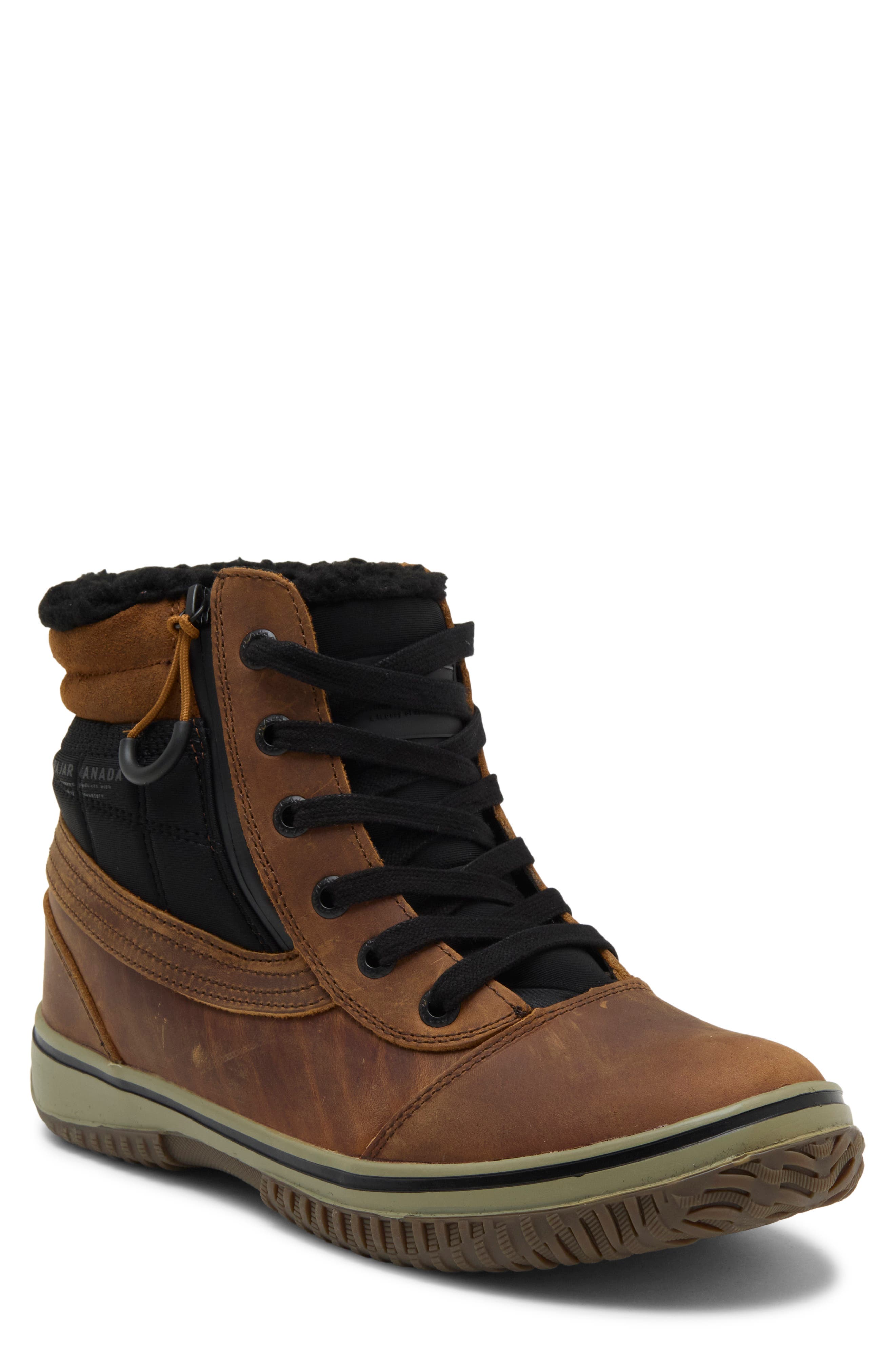 Tavin 3.0 Leather Weather Boot, Main, color, COGNAC/ BLACK